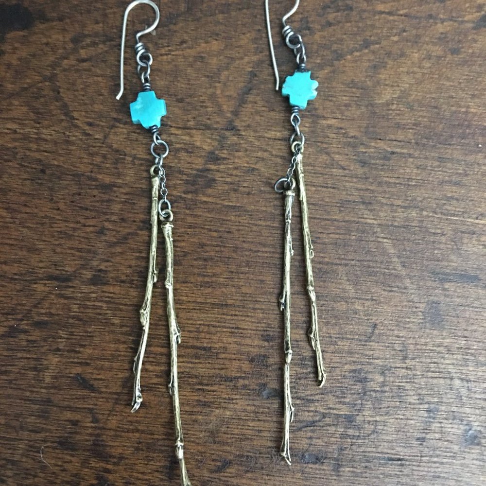 Sterling & Turquoise Earrings by The Noisy Plume